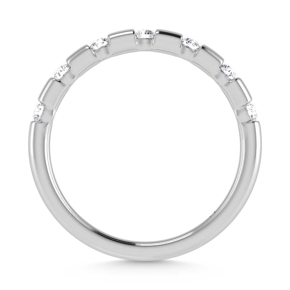 14K White Gold  Diamond 1/4 Ct.Tw. Stackable Band