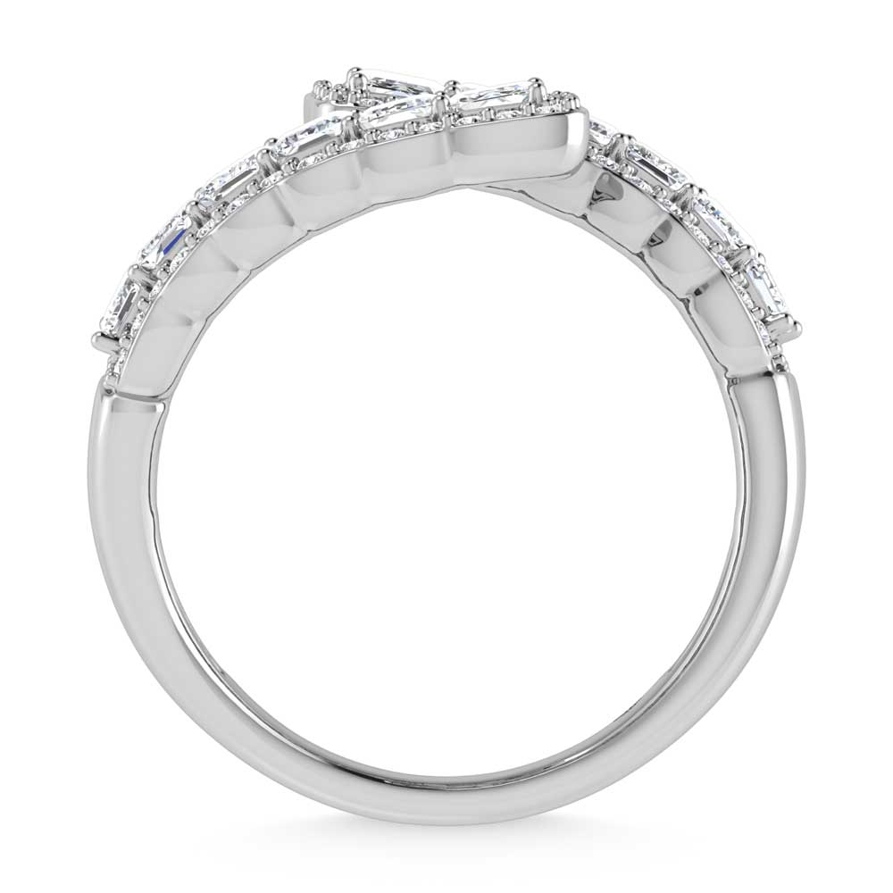 14K White Gold Diamond 1 7/8 Ct.Tw. Bypass Ring