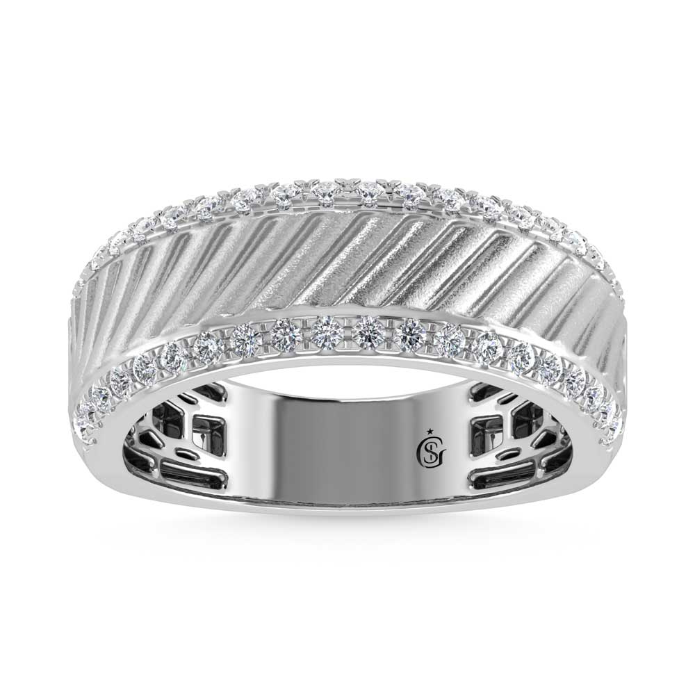 14K White Gold Diamond 1/2 Ct.Tw. Bypass Ring