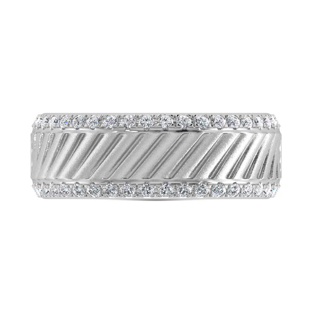 14K White Gold Diamond 1/2 Ct.Tw. Bypass Ring