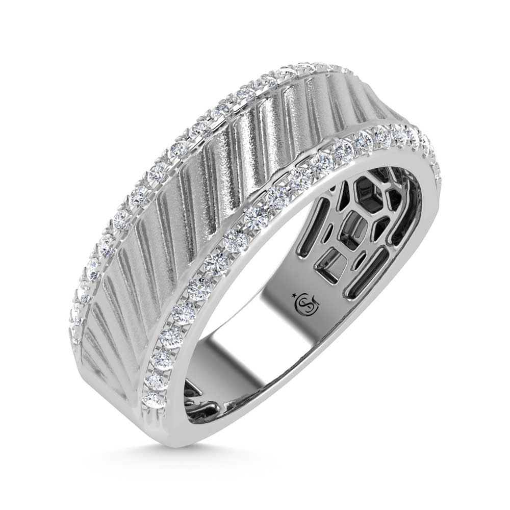 14K White Gold Diamond 1/2 Ct.Tw. Bypass Ring