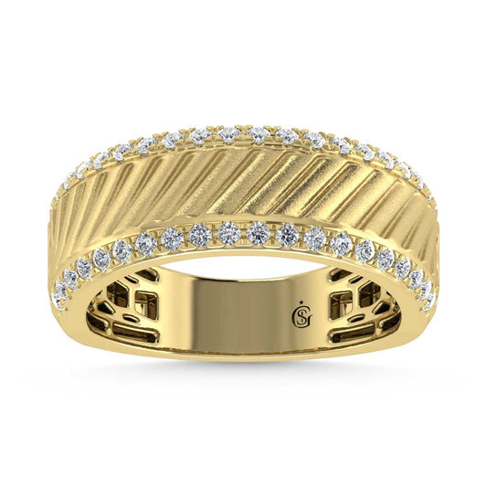 14K Yellow Gold Diamond 1/2 Ct.Tw. Bypass Ring