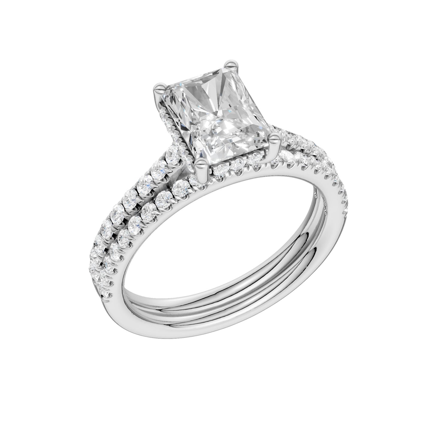 14K 2.50ct Lab Grown Diamond Bridal Set
