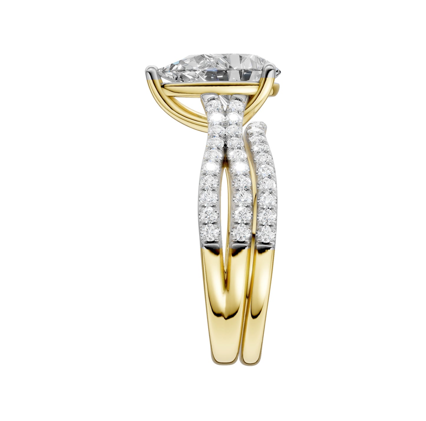14K 2.40CT Lab Grown Diamond Bridal Set