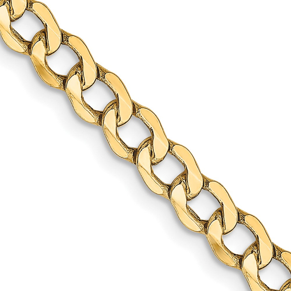 14k 4.3mm Semi-Solid Curb Chain Anklet