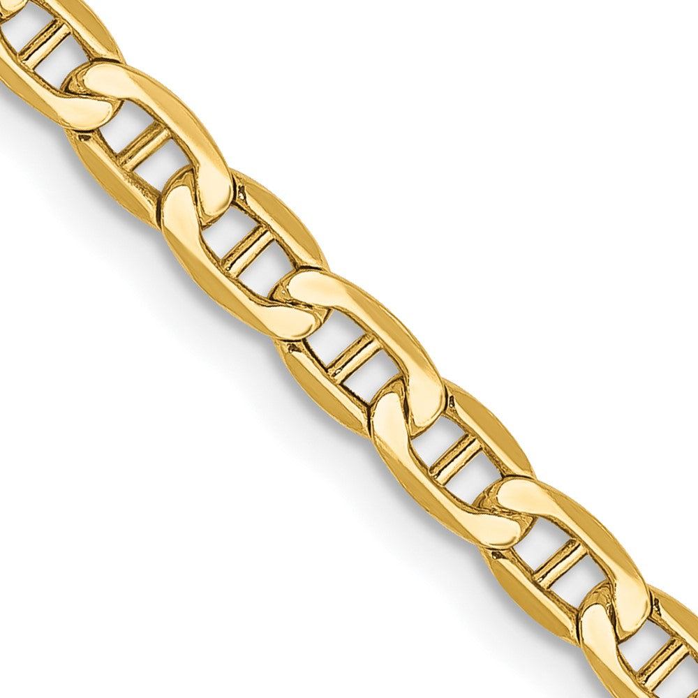 14k 3.2mm Semi-Solid Anchor Chain Anklet