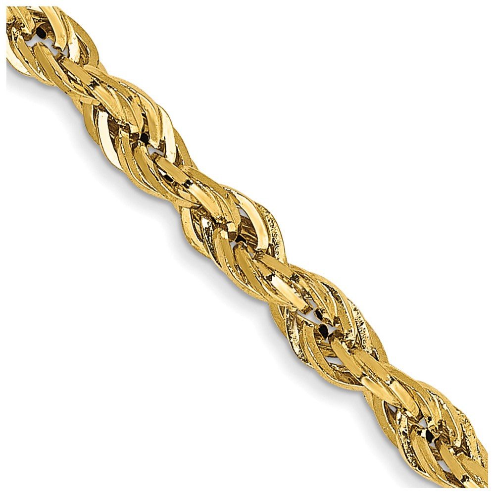 14ky 2.8mm Semi-Solid Rope Chain Anklet