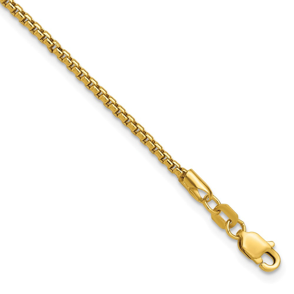 14k 1.75mm Semi-Solid Round Box Chain