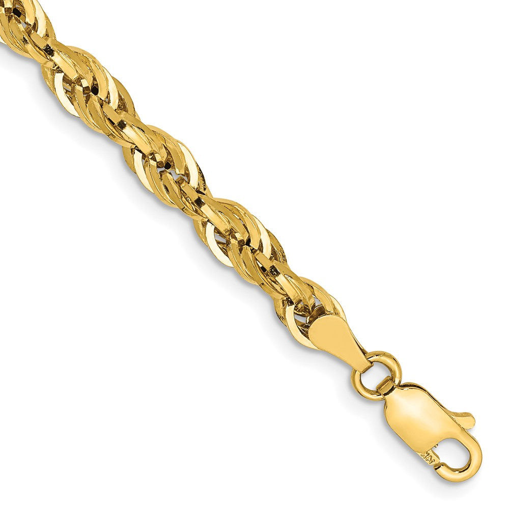 14ky 4.25mm Semi-Solid Rope Chain