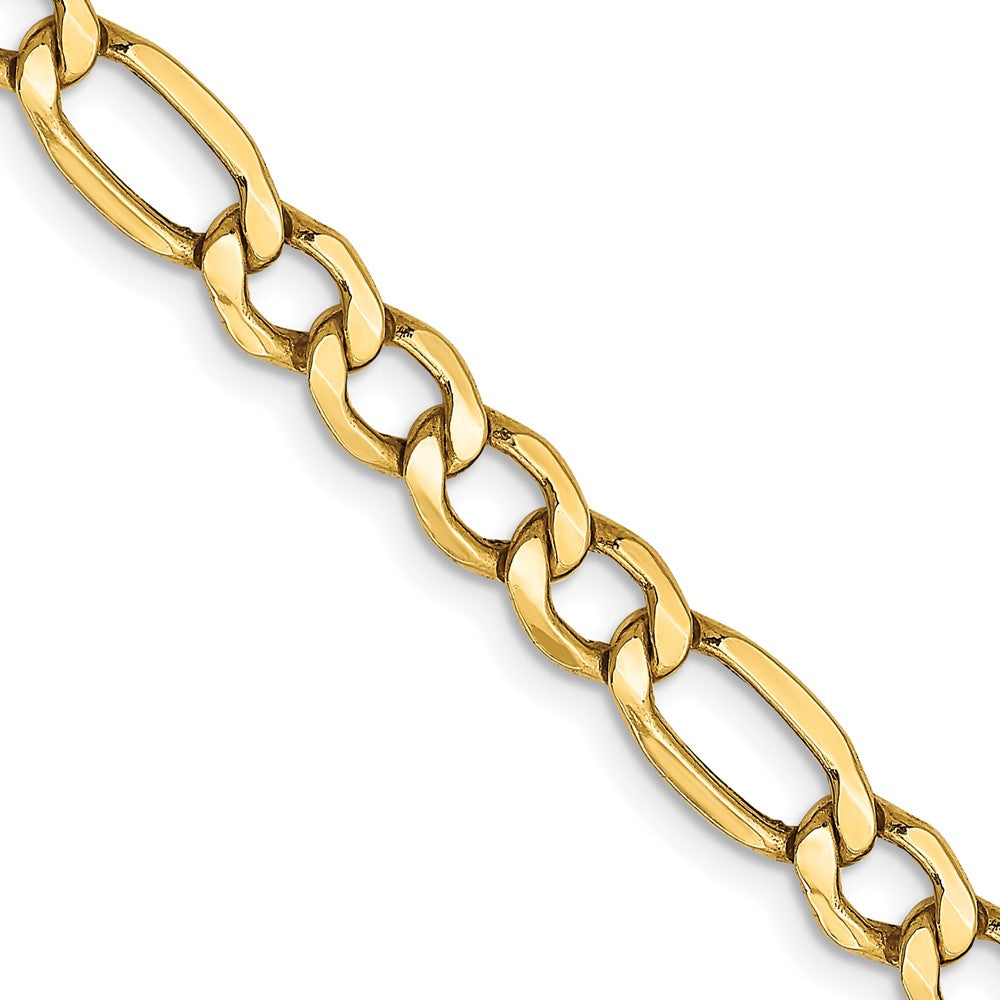 14k 5.75mm Semi-Solid Figaro Chain