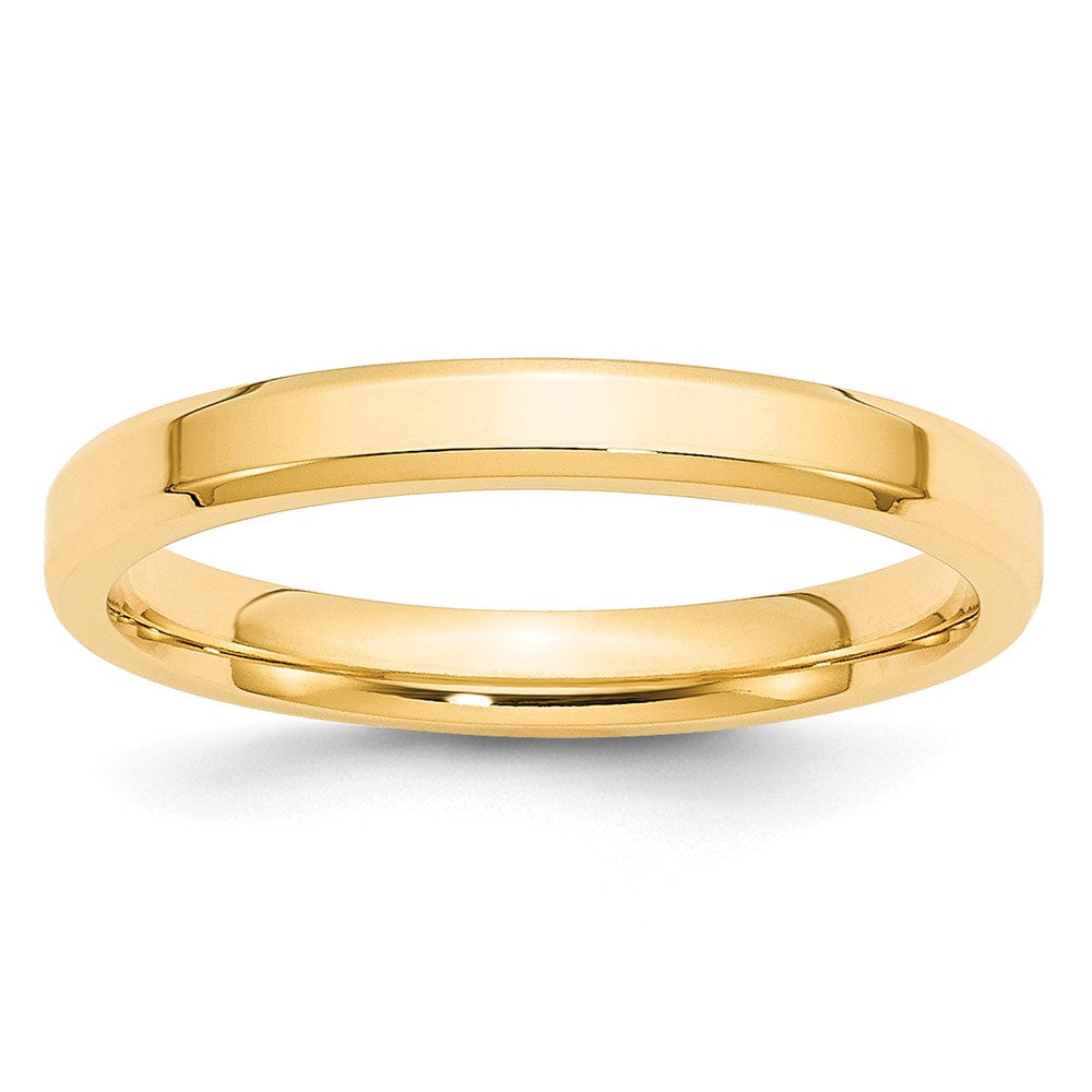 14KY 3mm Bevel Edge Comfort Fit Band