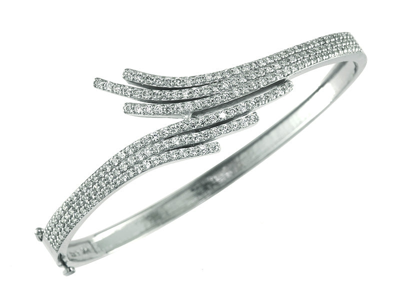EFFY 14K WHITE GOLD DIAMOND BANGLE