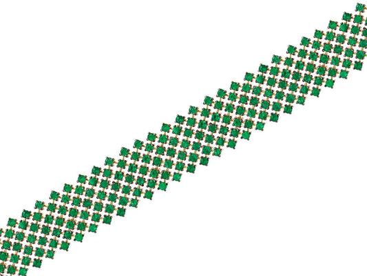 EFFY 14K YELLOW GOLD NATURAL EMERALD BRACELET