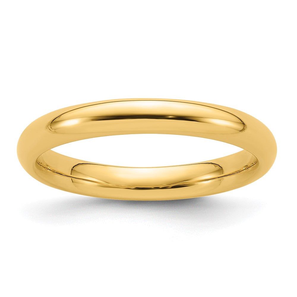 14KY 3mm Standard Comfort Fit Wedding Band
