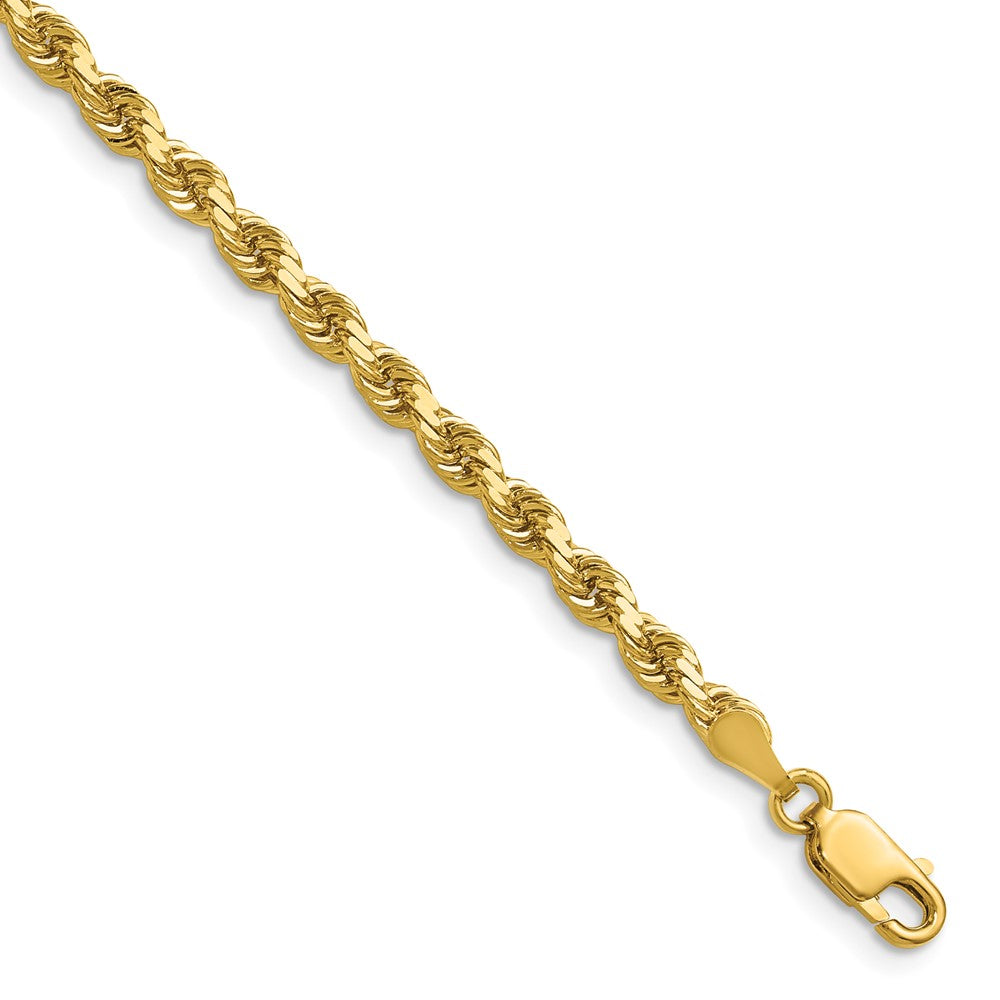 14k 3.5mm Semi-solid D/C Rope Chain