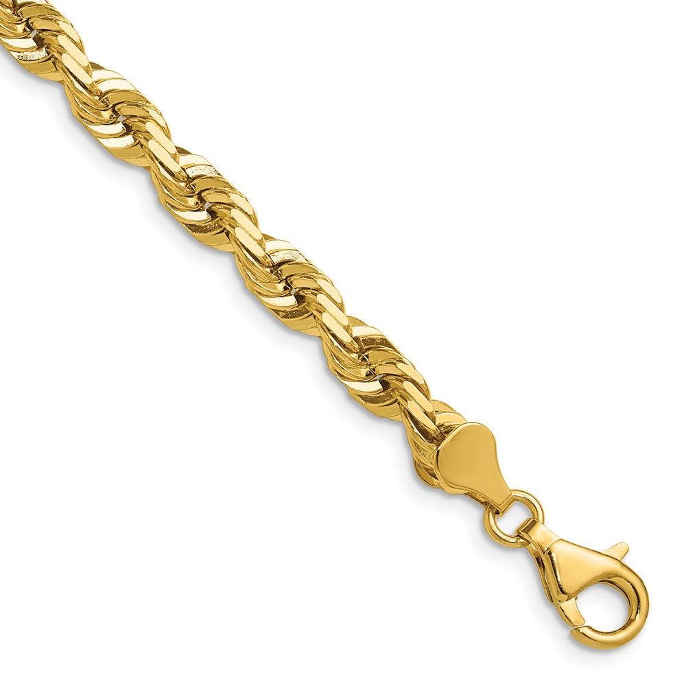 14k 5.5mm Semi-solid D/C Rope Chain