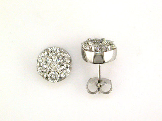 EFFY 14K WHITE GOLD DIAMOND EARRINGS
