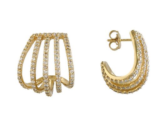EFFY 14K YELLOW GOLD DIAMOND EARRINGS