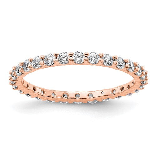 14k Two-tone Complete Diamond Rose Promise Ring