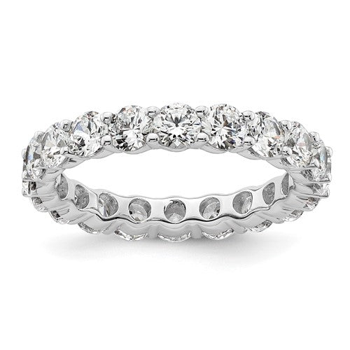 14k White Gold Polished Semi-mount Diamond Peg Set Engagement Ring