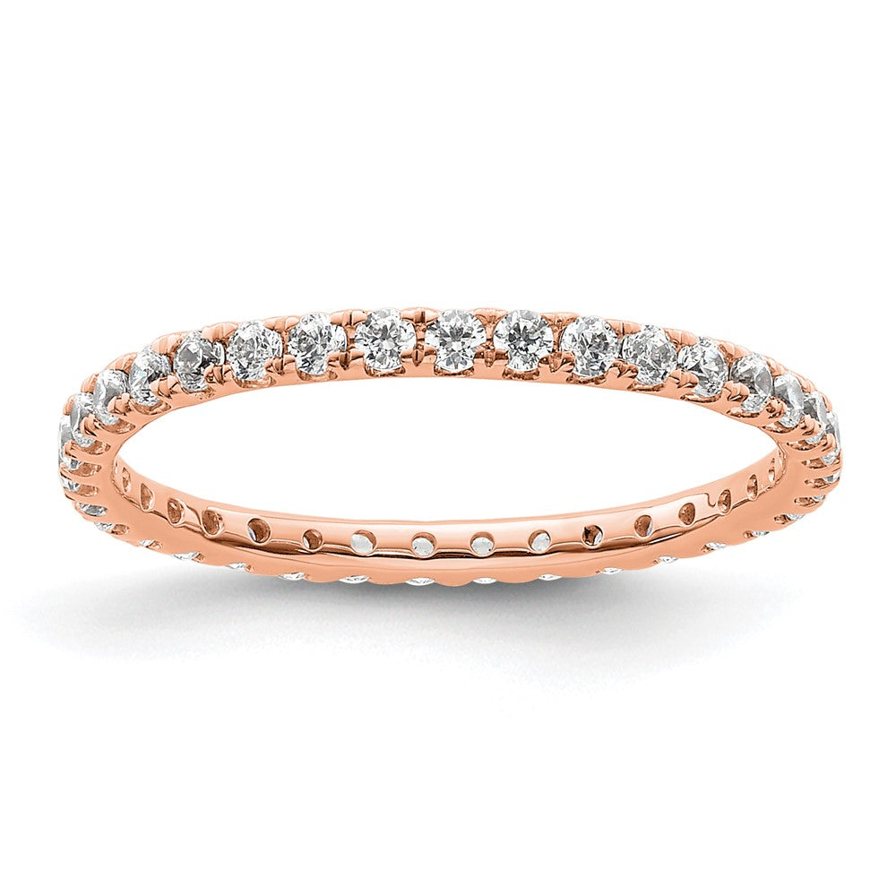 True Origin 14kr 1/2 ct Lab Grown Diamond VS+ F+ Comp. Size 6 Eternity Band