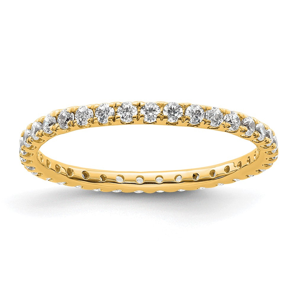 True Origin 14k 1/2 ct Lab Grown Diamond VS+ F+ Comp. Size 6.5 Eternity Ban