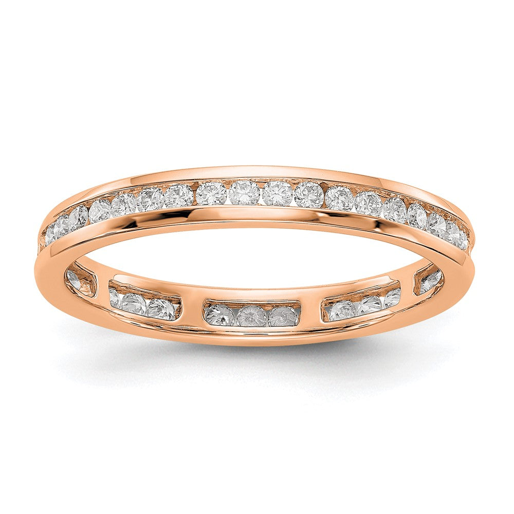 14kr 1/2ct Lab Grown Diamond VS/SI+ G+ Comp Channel Set Eternity Band