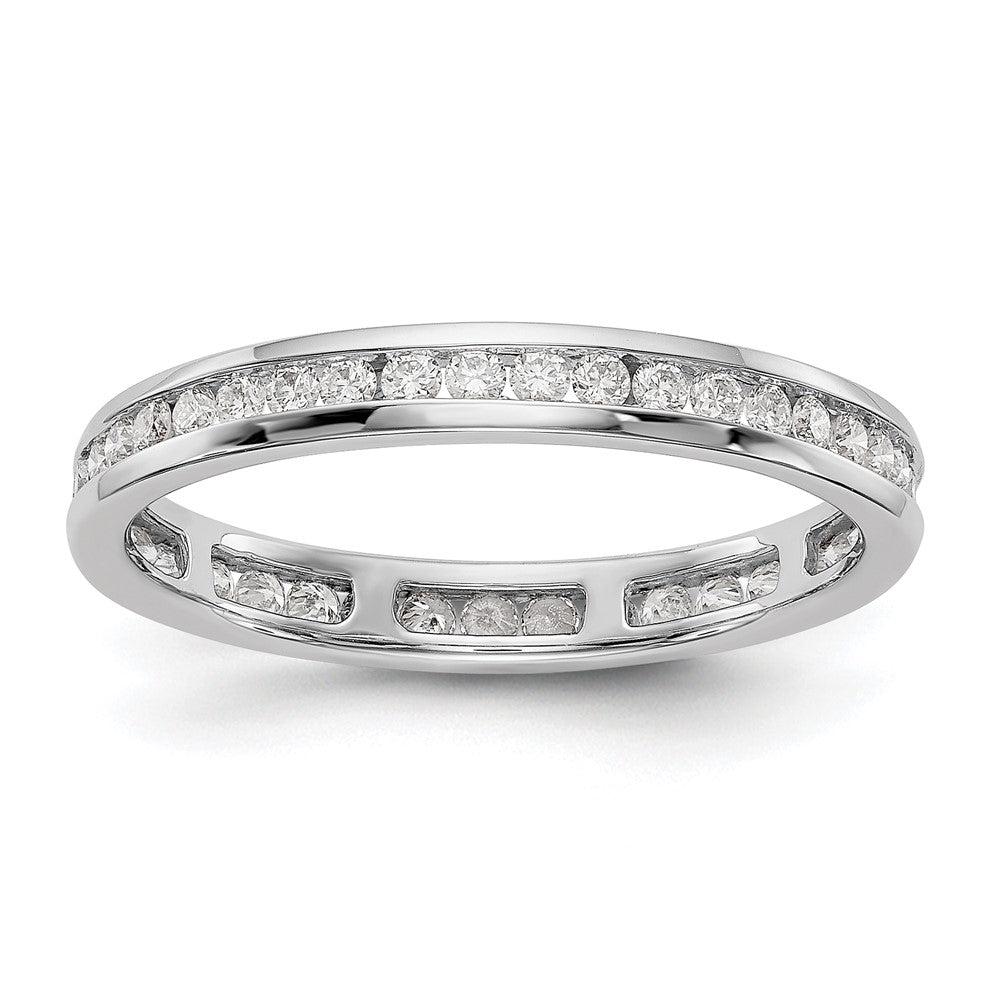 14kw 1/2ct Lab Grown Diamond VS/SI+ G+ Comp Channel Set Eternity Band