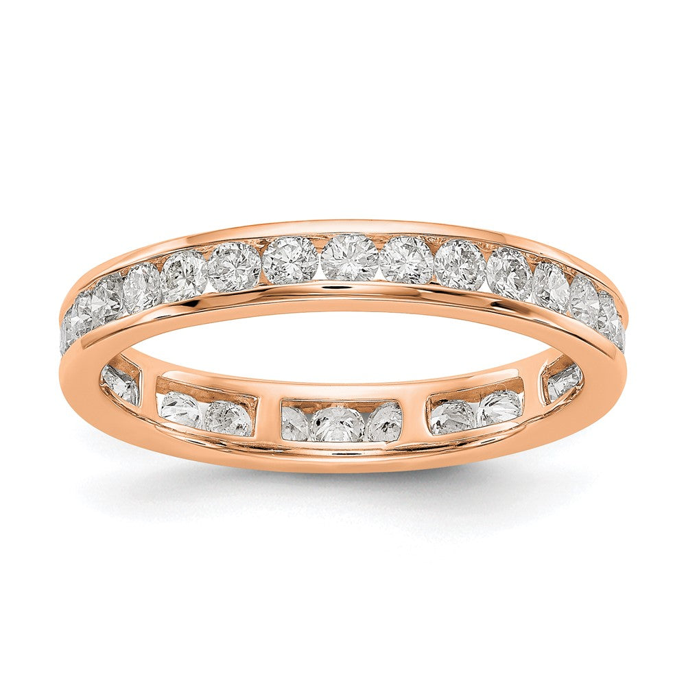 14kr 1ct Lab Grown Diamond VS/SI+ G+ Comp Channel Set Eternity Band