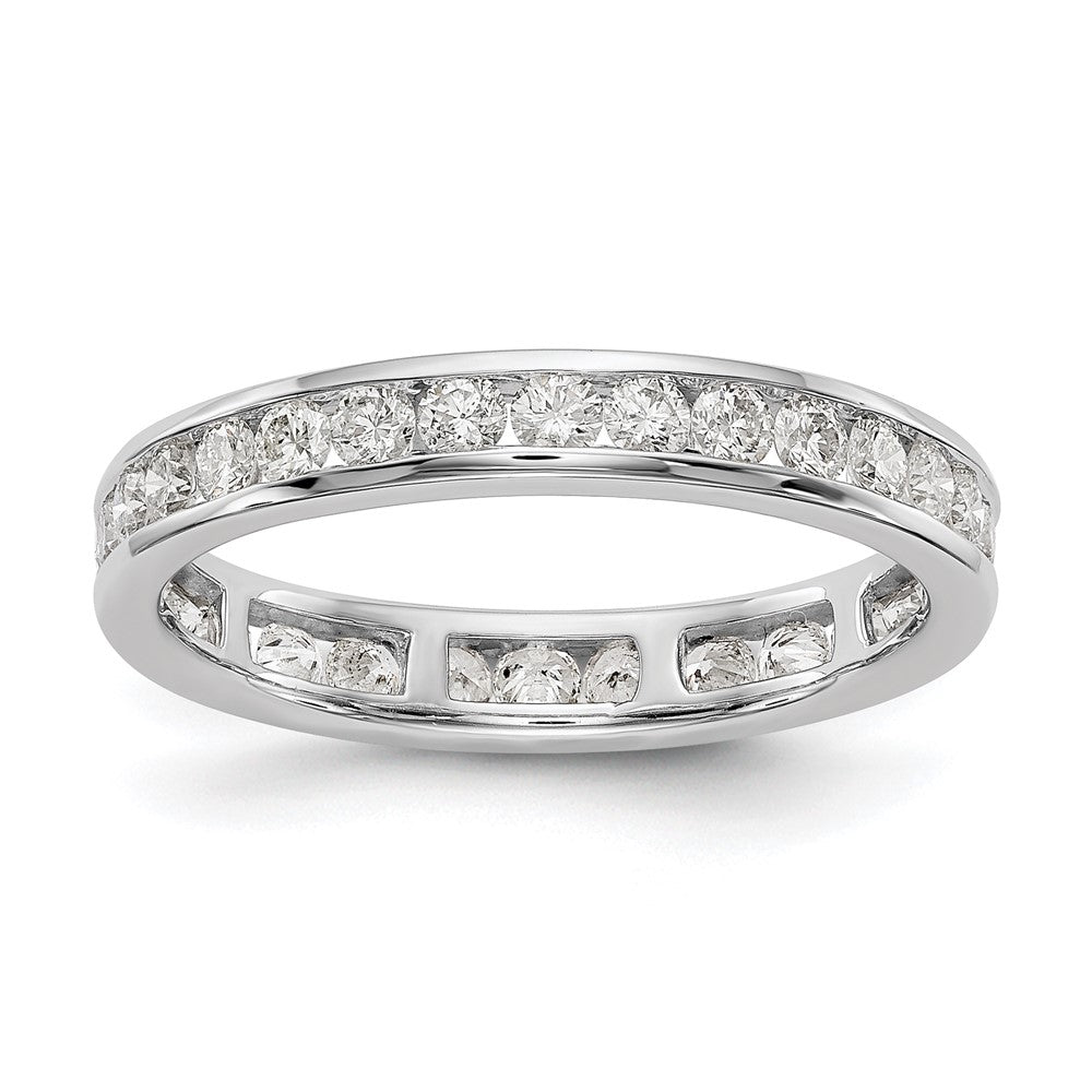 14kw 1ct Lab Grown Diamond VS/SI+ G+ Comp Channel Set Eternity Band