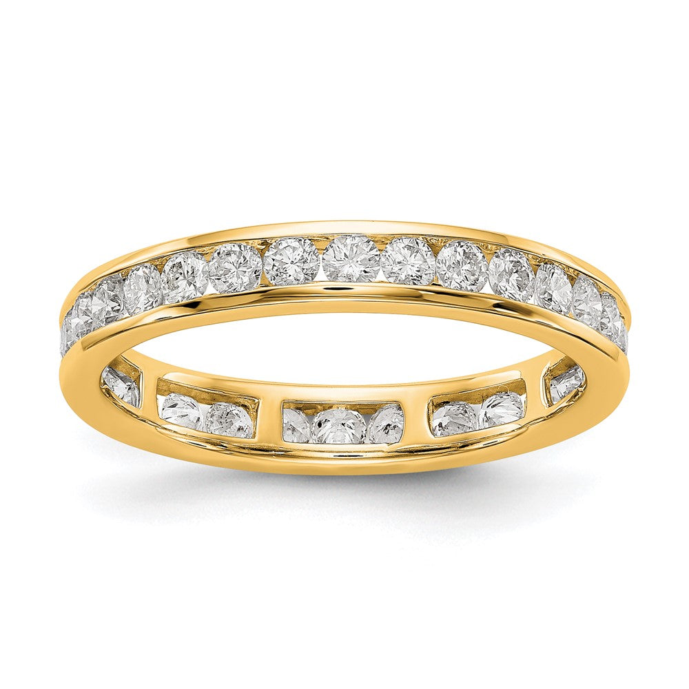 14k 1ct Lab Grown Diamond VS/SI+ G+ Comp Channel Set Eternity Band