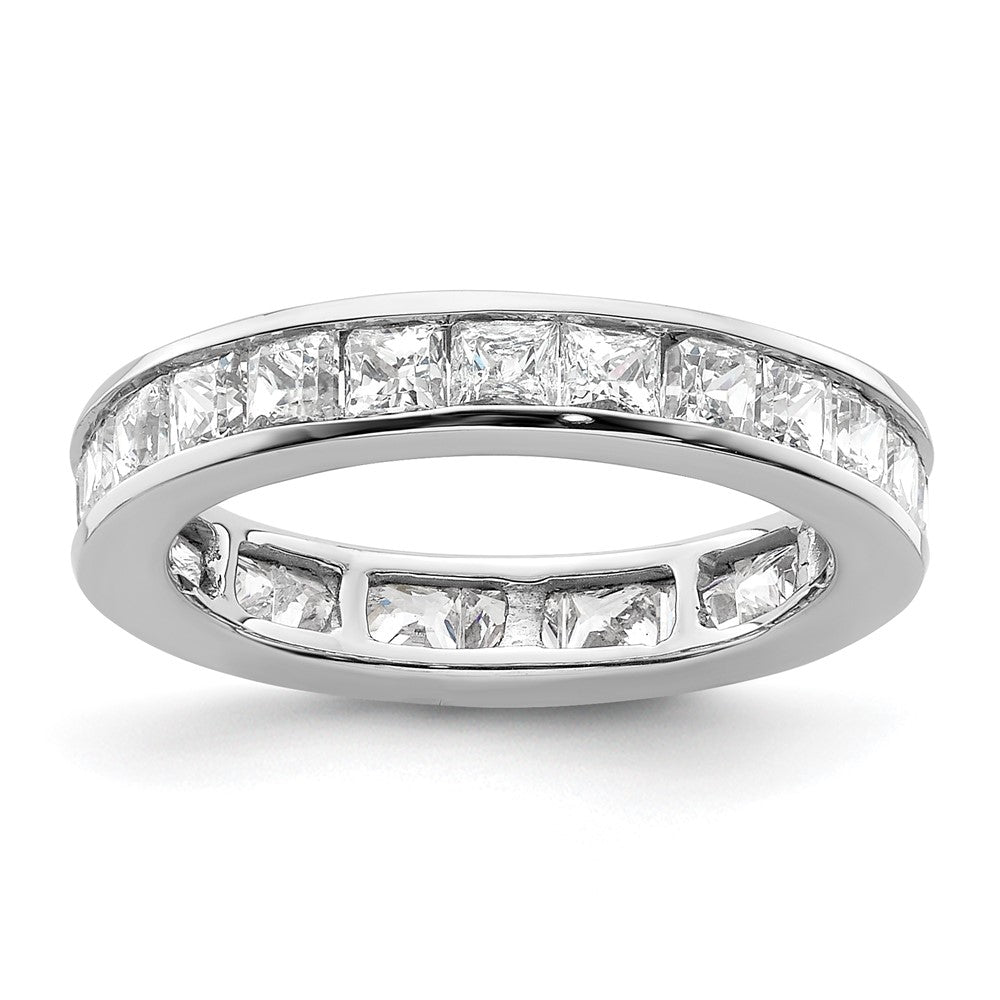 14k White Gold 2ct Lab Grown Diamond VS+ F+ Princess Comp Eternity Band