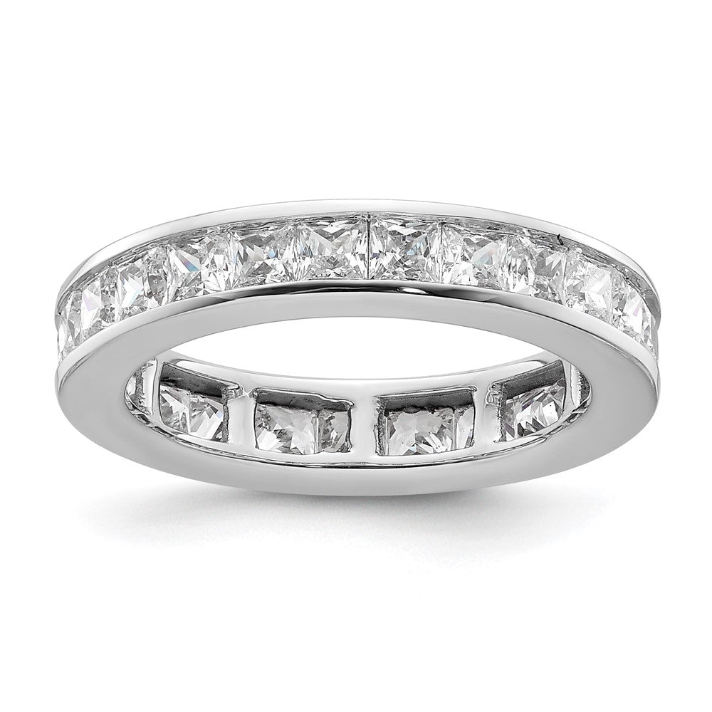 14k White Gold 2ct Lab Grown Diamond VS+ F+ Princess Comp Eternity Band