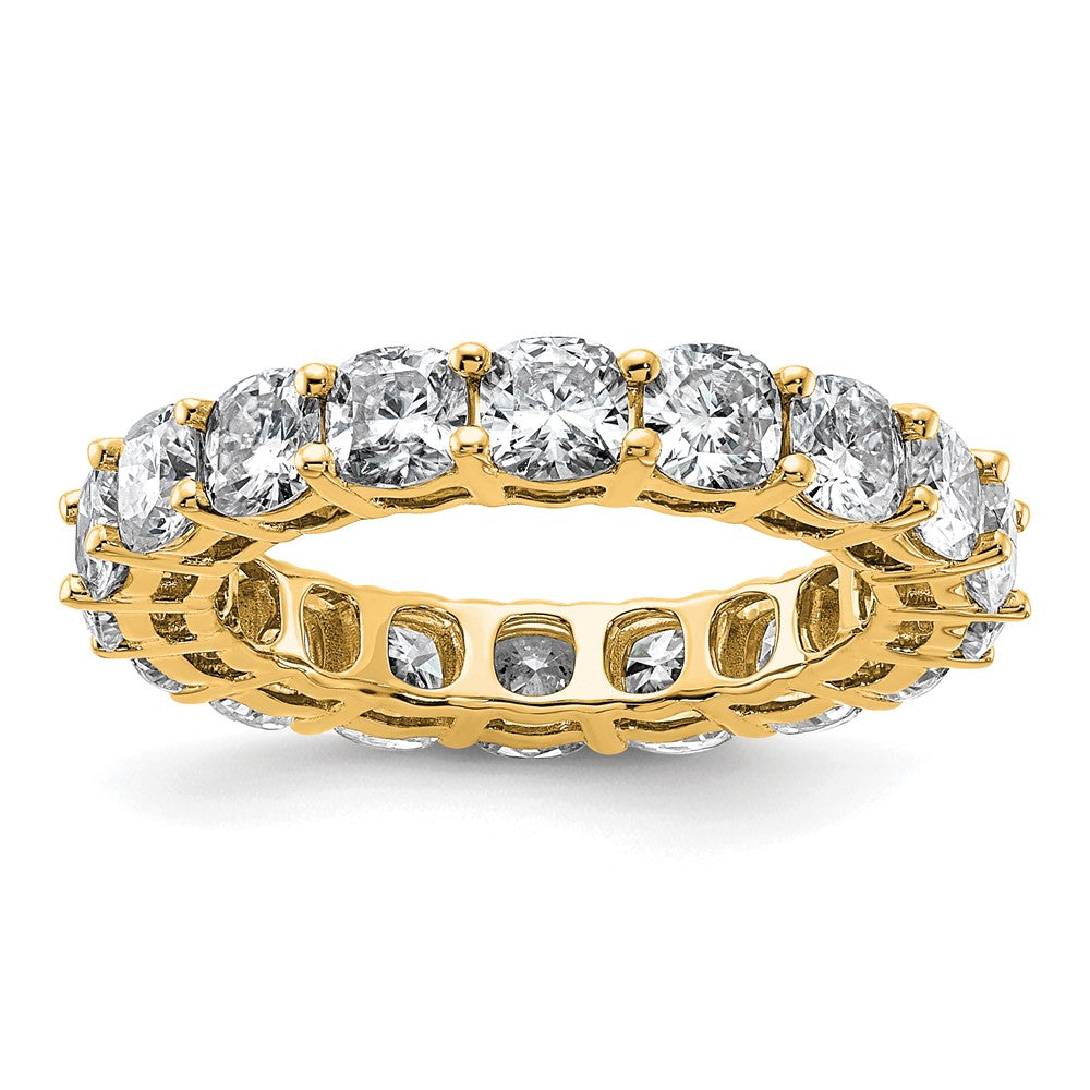 14k 3 5/8ct Lab Grown Diamond VS/SI+ G+ Cushion Comp Eternity Band
