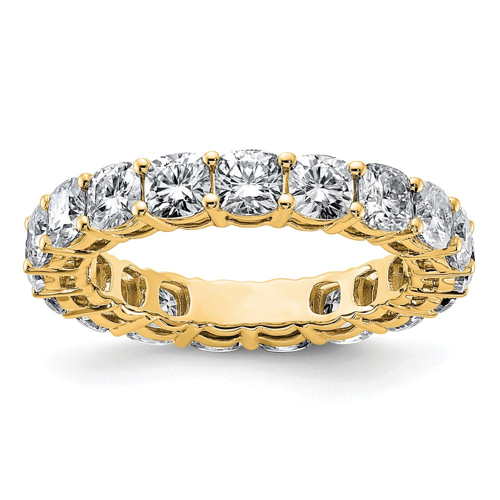 14k 3 5/8ct Lab Grown Diamond VS/SI+ G+ Cushion Comp Eternity Band