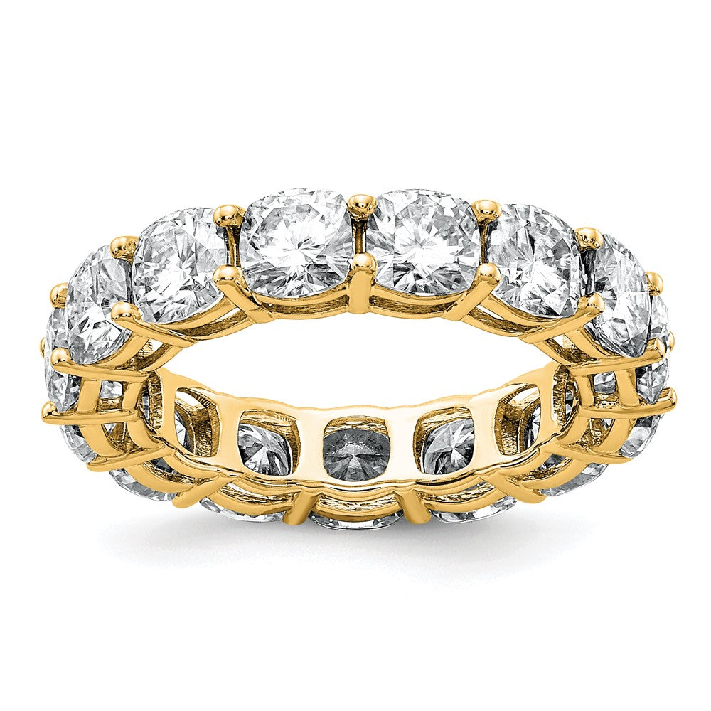 14k 6 3/4ct Lab Grown Diamond VS/SI+ G+ Cushion Comp Eternity Band