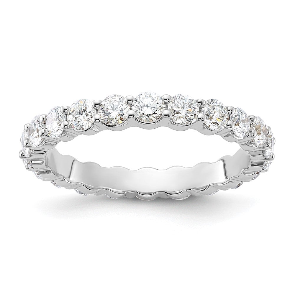 14k White Gold 1 1/2ct Lab Grown Diamond VS+ F+ Round Comp Eternity Band