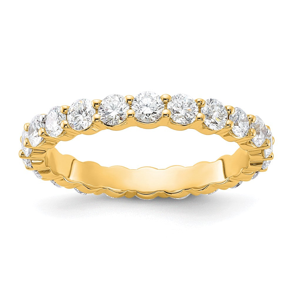 14k 1 1/2ct Lab Grown Diamond VS+ F+ Round Comp Eternity Band