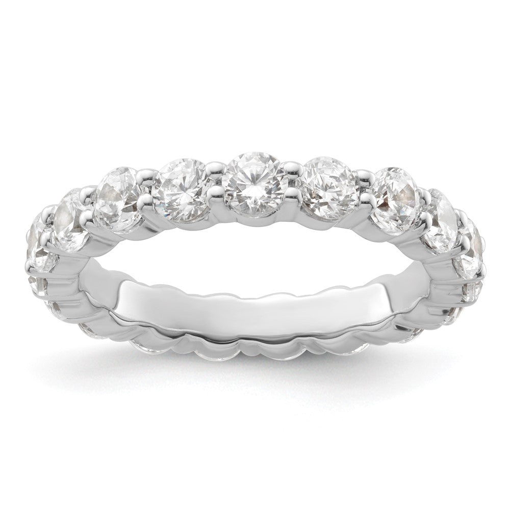 14k White Gold 2ct Lab Grown Diamond VS+ F+ Round Comp Eternity Band