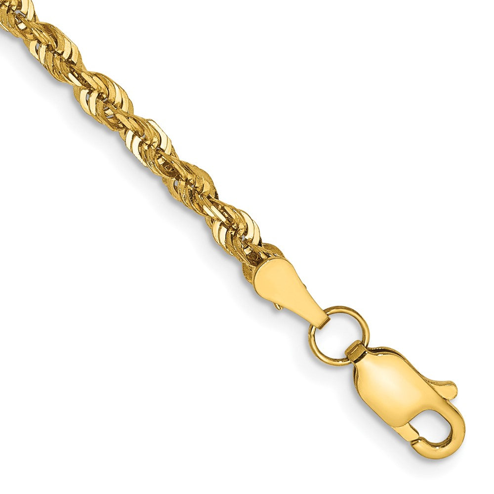 14k 2.75mm Ultra D/C Lightweight Rope Chain Anklet