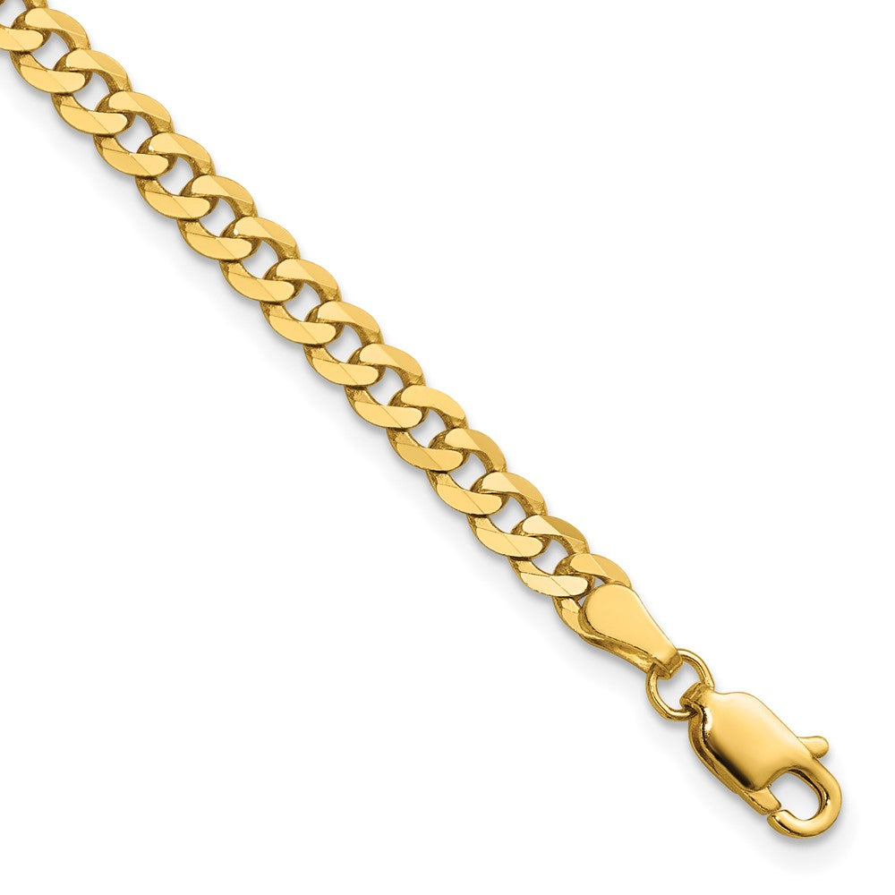 14k 3.9mm Flat Beveled Curb Chain