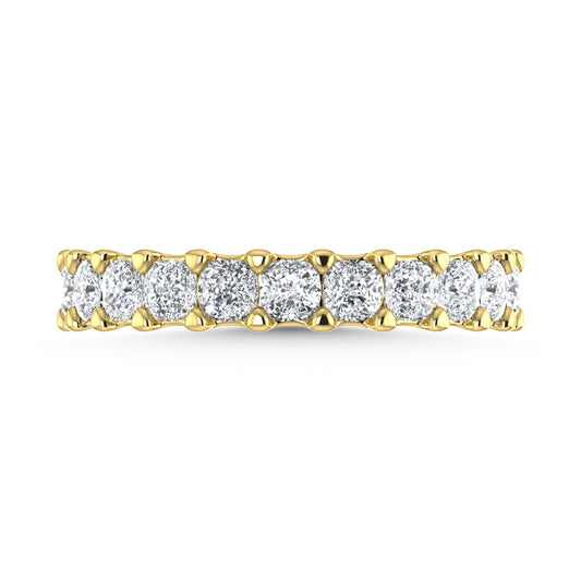 14K Yellow Gold 8 1/2 CT Tw. Cushion Shape Lab Grown Diamond Full Eternity Band