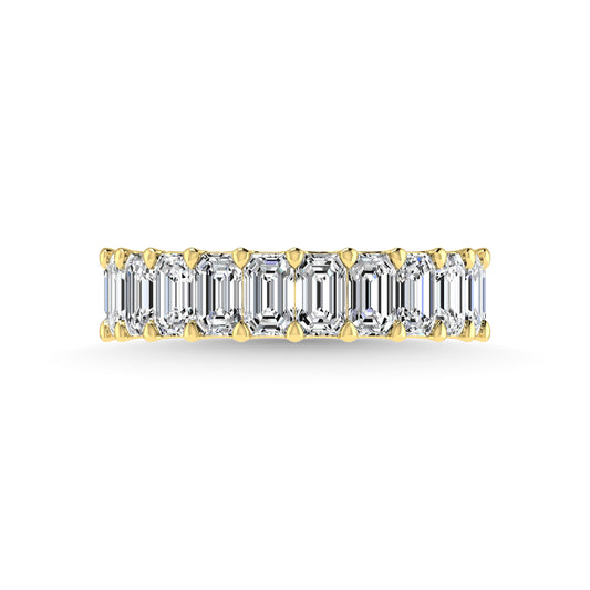 14K Yellow Gold 5 1/2 CT Tw. Emerald Shape Lab Grown Diamond Full Eternity Band