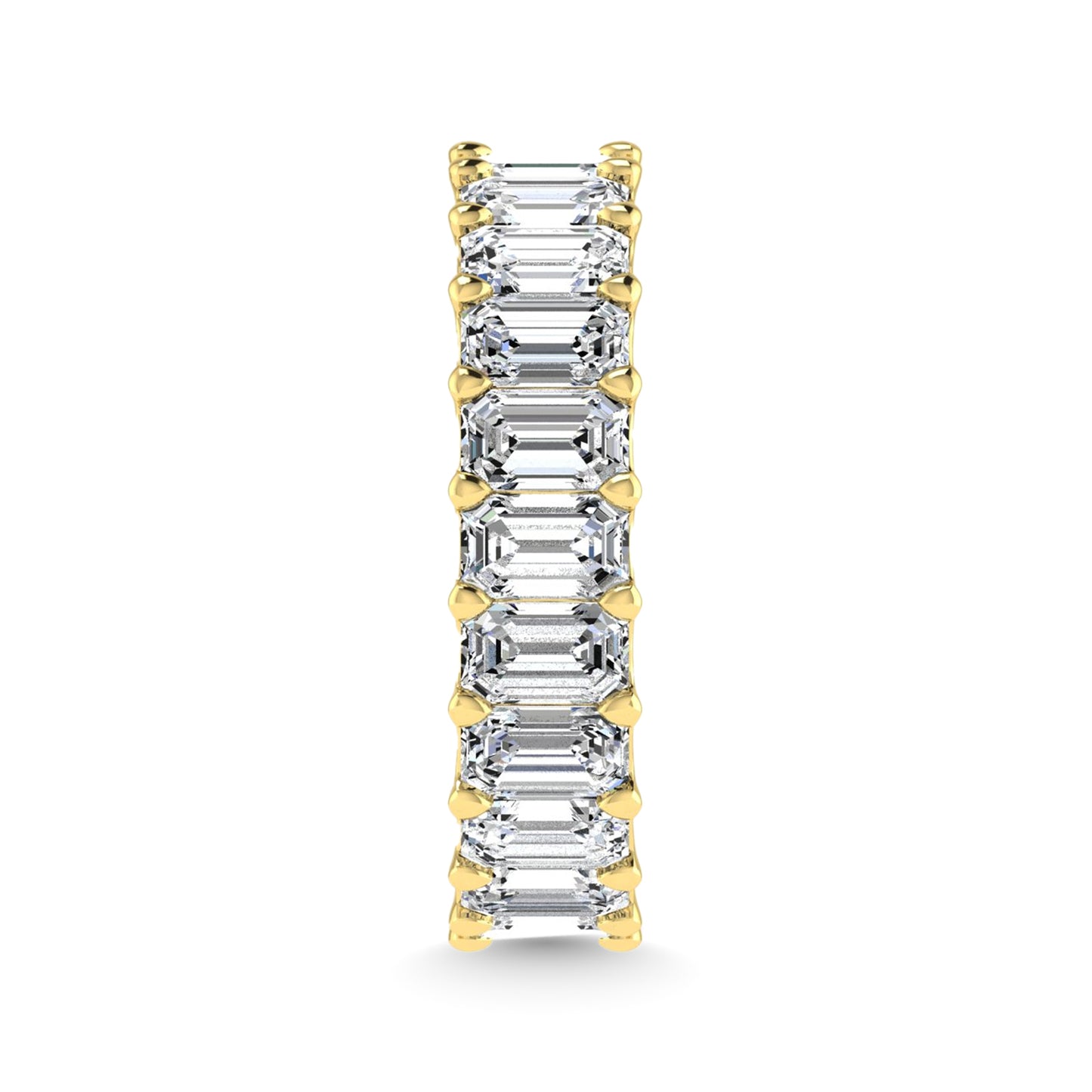 14K Yellow Gold 5 1/2 CT Tw. Emerald Shape Lab Grown Diamond Full Eternity Band