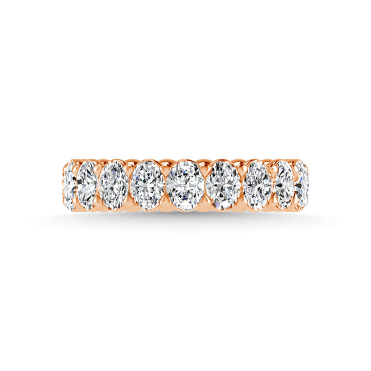 18K Rose Gold 4 3/4 CT Tw. Oval Shape Lab Grown Diamond Full Eternity Band