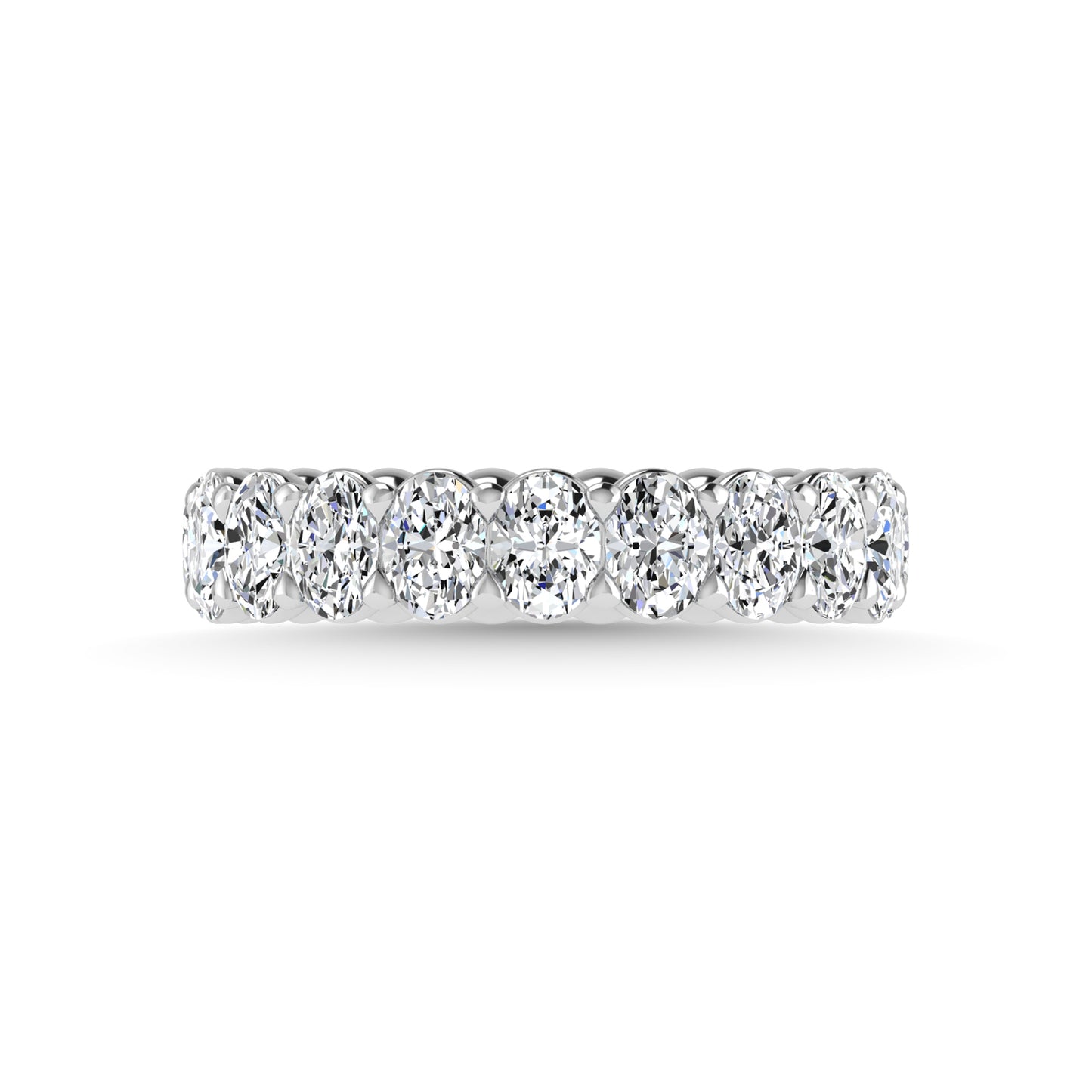 950 Platinum  4 3/4 CT Tw. Oval Shape Lab Grown Diamond Full Eternity Band
