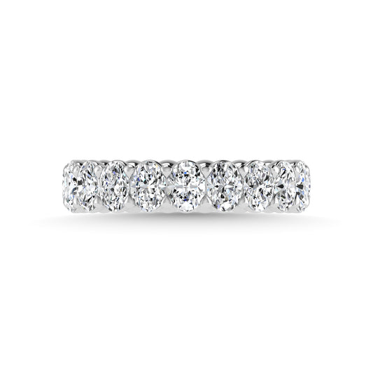 950 Platinum  2 1/2 CT Tw. Oval Shape Lab Grown Diamond Full Eternity Band