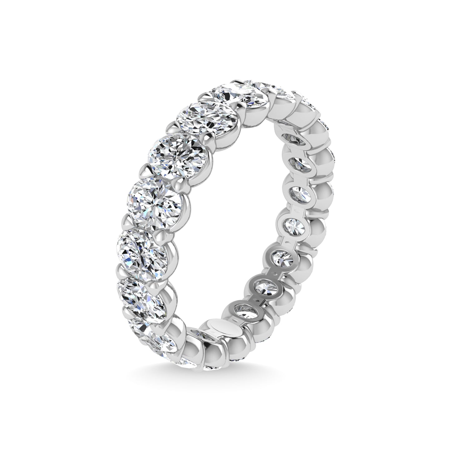 950 Platinum  3 1/6 CT Tw. Oval Shape Lab Grown Diamond Full Eternity Band