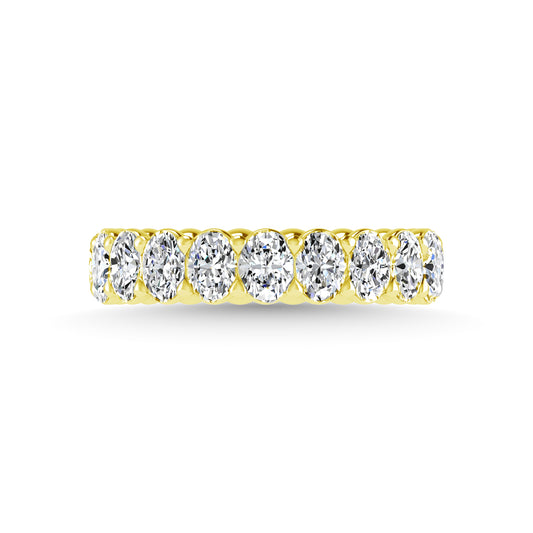 18K Yellow Gold 8 CT Tw. Oval Shape Lab Grown Diamond Full Eternity Band