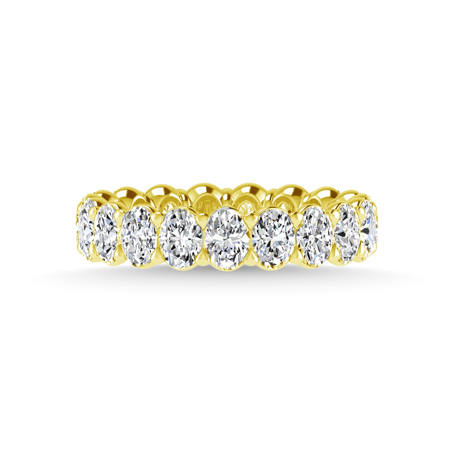 18K Yellow Gold 5 1/6 CT Tw. Oval Shape Lab Grown Diamond Full Eternity Band